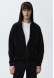 Khaki color men's three-thread hoodie with a zipper 